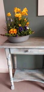 Sleets side tafeltje/ planten tafeltje, Huis en Inrichting, 25 tot 50 cm, Gebruikt, Rechthoekig, Ophalen