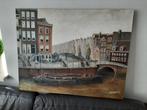 Gracht van Amsterdam., Gebruikt, Ophalen of Verzenden, Schilderij, 75 tot 100 cm