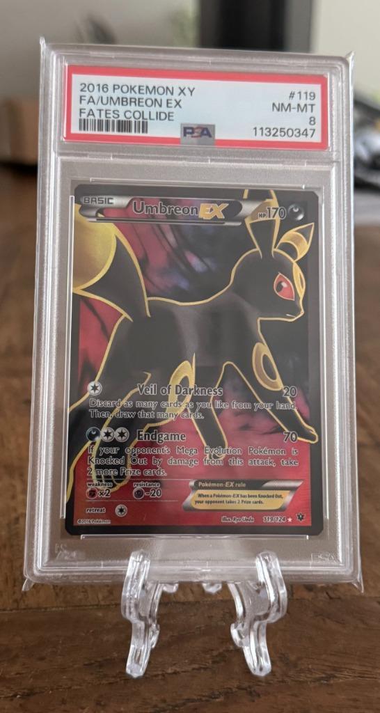 Umbreon EX PSA 8 - Pokemon Fates Collide 119/124, Hobby en Vrije tijd, Verzamelkaartspellen | Pokémon, Nieuw, Losse kaart, Ophalen