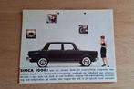 Simca 1000 folder (incl. brief) Nederlandse editie, Ophalen of Verzenden, Zo goed als nieuw, Overige merken