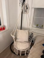 Beige Hangstoel met Kussens en met frame Zo Goed Als Nieuw!, Huis en Inrichting, Stoelen, Gebruikt, Overige kleuren, Verzenden