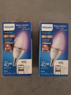 2x Philips Wizz Easy Control lampen, 40W E14, 30 tot 60 watt, Led-lamp, E14 (klein), Nieuw