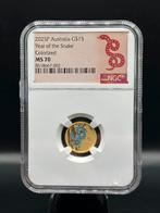 1/10oz goud lunar snake 2025 color NGC ms70 goud slang, Ophalen of Verzenden, Goud