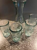 Karaf met 4 glazen, Ophalen of Verzenden, Zo goed als nieuw, Waterglas