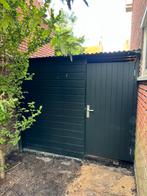 Groen garagedeur (top conditie), Tuin en Terras, Schuur, Zonder ramen, Met overkapping, Hout