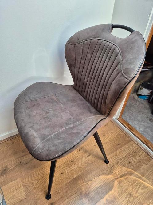 4 eetkamerstoelen Minot taupe van Profijt meubel, Huis en Inrichting, Stoelen, Zo goed als nieuw, Vier, Ophalen