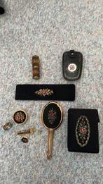 Petit point set spiegeltje pillendoosje etc, Verzamelen, Ophalen, Gebruikt, Overige onderwerpen