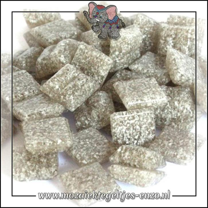 Glasmozaiek steentjes Basic Line | 1cm Mini Just Grey, Hobby en Vrije tijd, Knutselen, Nieuw, Materiaal, Verzenden