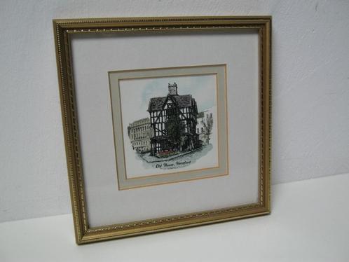 Aquarel Old House Hereford England, Antiek en Kunst, Kunst | Overige Kunst, Ophalen of Verzenden