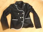 Zwart jasje met witte biezen maat T2, Kleding | Dames, Zwart, Ophalen of Verzenden, Zo goed als nieuw, Jasje