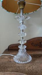 Glazen tafellamp, Huis en Inrichting, Lampen | Tafellampen, Gebruikt, Vintage, Ophalen of Verzenden, Glas