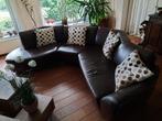 Lederen Hoekbank - 4+ Personen, Huis en Inrichting, Banken | Bankstellen, Ophalen, 250 tot 300 cm, Gebruikt, 100 tot 125 cm