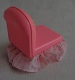 1992 vintage Mattel BARBIE MAGIC LIVING ROOM stoel Pink Chai, Verzamelen, Poppen, Gebruikt, Ophalen of Verzenden