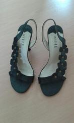 zwarte sandalen schoentjes hoge hak stiletto slingbacks 37, Zwart, Zo goed als nieuw, Sandalen of Muiltjes, Ophalen of Verzenden
