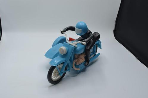 Groot oud plastic motor met zijspan witte velgen, Hobby en Vrije tijd, Modelauto's | Overige schalen, Gebruikt, Motor, Ophalen of Verzenden
