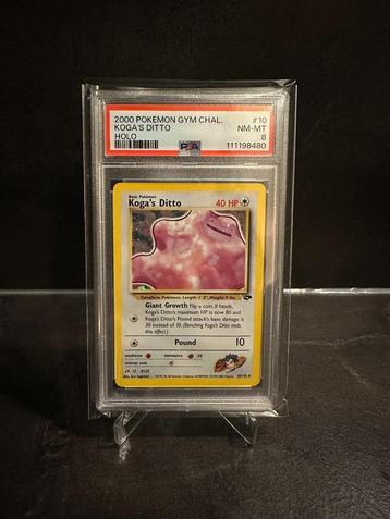 Pokémon Koga's Ditto Holo - PSA 8 beschikbaar voor biedingen