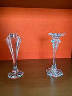Vintage Bohemia kristal kandelaar (2) nieuwstaat, Antiek en Kunst, Antiek | Glas en Kristal, Ophalen of Verzenden