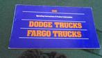 Dodge Trucks - Fargo Trucks - Handleiding, Auto diversen, Handleidingen en Instructieboekjes, Verzenden