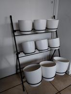 Plantenrek met 9 Elho potjes, Ophalen, Kunststof, Rond, Minder dan 40 cm