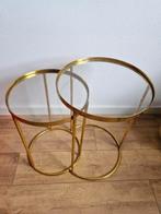 Bijzettafels goud, Minder dan 55 cm, Rond, Ophalen, 45 tot 60 cm