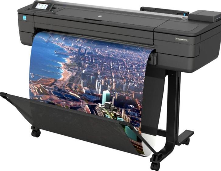 Plotter A0+ formaat - HP designjet T730 + cartridges +papier, Computers en Software, Printers, Zo goed als nieuw, Fotoprinter