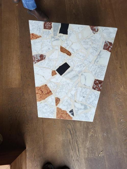 Design terrazzo marmer salontafel, Huis en Inrichting, Tafels | Salontafels, Zo goed als nieuw, Minder dan 50 cm, 50 tot 100 cm