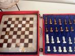 Antiek vintage marmer handgemaakt schaalspel compleet, Hobby en Vrije tijd, Gezelschapsspellen | Bordspellen, Ophalen of Verzenden
