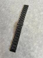 Garmin horlogebandje 18mm - stainless steel, Gebruikt, Zwart, Garmin, Ophalen of Verzenden