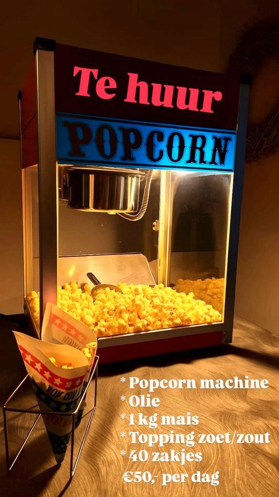 Popcornmachine te huur omgeving schoonebeek verse popcorn, Hobby en Vrije tijd, Feestartikelen, Zo goed als nieuw, Feestartikel