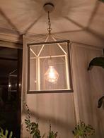 Vintage hanglamp lantaarn ijzer /glas, Glas, Zo goed als nieuw, Ophalen