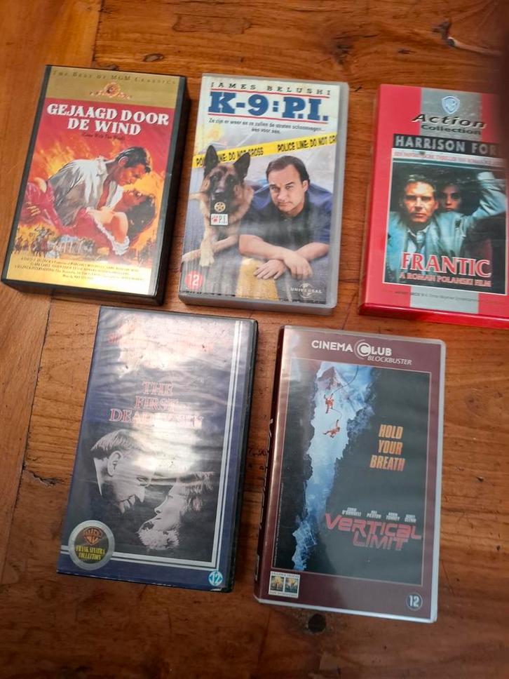 5 stuks gesealde Vhs films o.a. Frantic, Cd's en Dvd's, VHS | Film, Nieuw in verpakking, Overige genres, Alle leeftijden, Ophalen of Verzenden