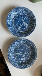 2 Royal Rosa Maastricht Chinees blauw bordjes., Ophalen of Verzenden