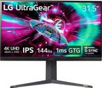 LG UltraGear 32GR93U-B Gaming monitor (Strepen), Gebruikt, IPS, Minder dan 1 ms, Ultra HD (4K)