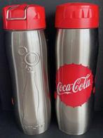 coca cola thermos drinkfles kleur zilver 2x ve, Verzenden