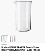 Bodum kunststof beker voor cafetiere, Overige materialen, Nieuw, Ophalen of Verzenden, Overige stijlen
