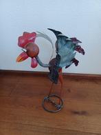 curiosa metalen haan met gitaar, 48 cm hoog 38cm breed,, Ophalen of Verzenden