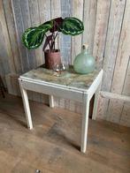 Antieke bijzettafel, vintage, brocante houten tafel, Antiek en Kunst, Ophalen