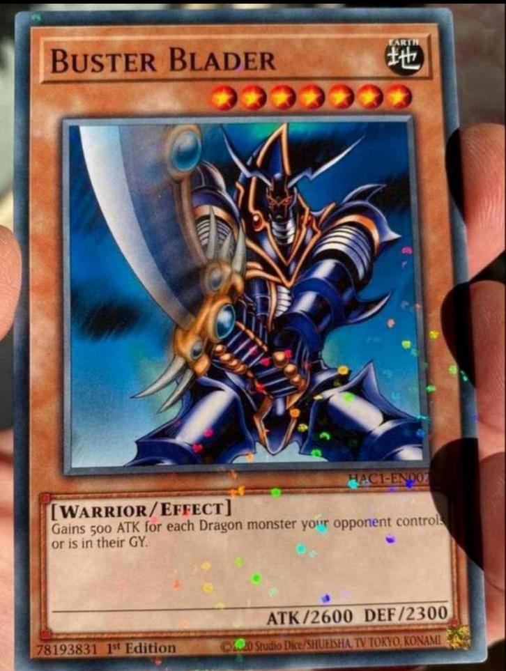 Yu-Gi-Oh! Buster Blader HAC1 1st Ed Parallel Rare !, Hobby en Vrije tijd, Verzamelkaartspellen | Yu-gi-Oh!, Zo goed als nieuw