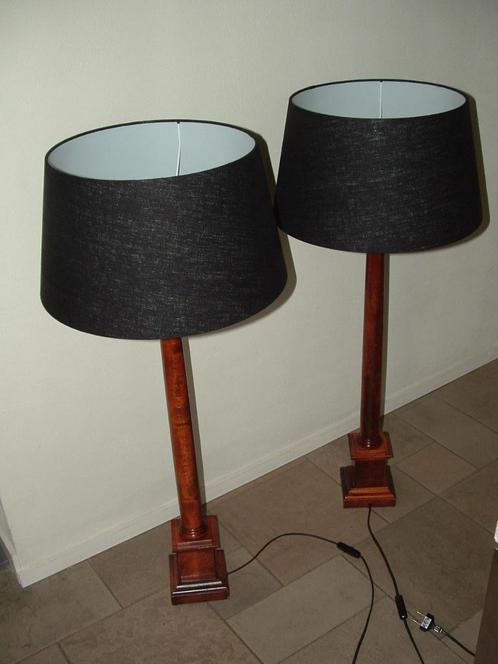 Van Roon klassieke Engels hout tafellamp lamp Loods 5 kap., Huis en Inrichting, Lampen | Tafellampen, Zo goed als nieuw, 75 cm of meer