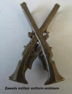 antieke Zweedse kraaginsigne militair, Verzamelen, Speldjes, Pins en Buttons, Ophalen of Verzenden, Gebruikt, Overige onderwerpen