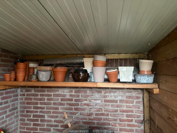 Partij bloempotten – diverse maten en soorten, Tuin en Terras, Bloempotten, Kunststof, Minder dan 40 cm, Minder dan 25 cm, Rond