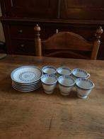 Chinees Rijstkorrel Espresso Servies - 6 Kopjes & Schotels, Ophalen