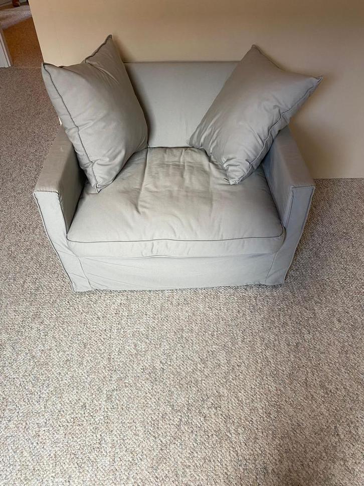 Ikea Loveseat Fauteuil - Wasbare Bekleding, Huis en Inrichting, Fauteuils, Gebruikt, Stof, 75 tot 100 cm, Ophalen