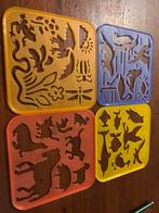 4 Stuks Teken Sjablonen - Knutselen Tupperware, Kinderen en Baby's, Speelgoed | Educatief en Creatief, Ophalen of Verzenden, Zo goed als nieuw