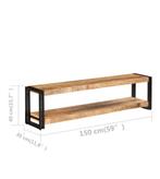 TV meubel (Mangohout), Huis en Inrichting, Kasten | Televisiemeubels, Ophalen, 100 tot 150 cm, Zo goed als nieuw, Metaal