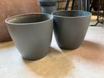 Set van 2 Bloempotten, Tuin en Terras, Kunststof, Gebruikt, Rond, Binnen