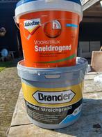 Nog half volle emmers met Voorstrijk en Brander Streichgrun, Doe-het-zelf en Verbouw, Verf, Beits en Lak, Ophalen of Verzenden