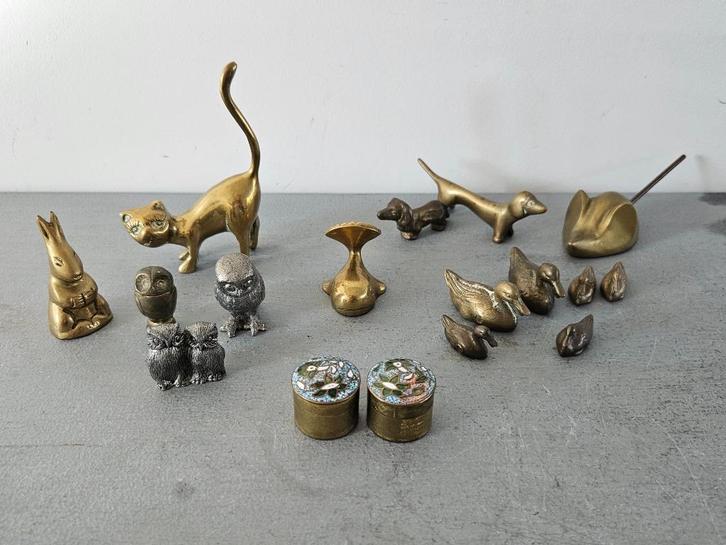 Kleine koperen dieren, Antiek en Kunst, Curiosa en Brocante, Verzenden