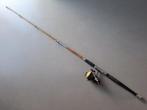 vintage split-cane werp-hengel met Daiwa 7700 molen reel, Watersport en Boten, Ophalen of Verzenden, Gebruikt, Werphengel