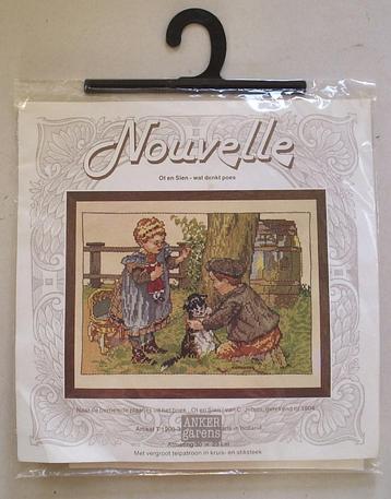 Compleet borduurpakket Nouvelle: Ot en Sien - wat denkt poes beschikbaar voor biedingen